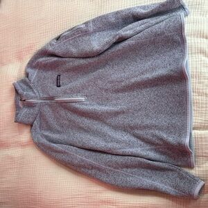 Patagonia Heather Gray Quarter-Zip Fleece Pullover